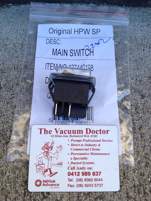 Gerni Classic 120.3 and 125.3 Domestic Use Pressure Washer Main Switch - TVD The Vacuum Doctor