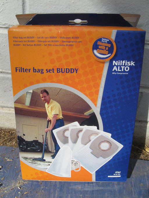WAP By Nilfisk-Alto Buddy 18 Wet and Dry Vacuum Cleaner Dustbags Pack of 4 - TVD The Vacuum Doctor