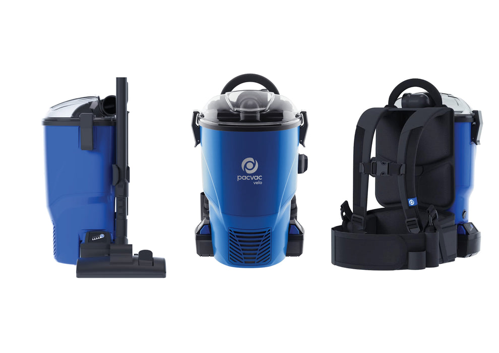 PACVAC Velo GO Compact 36V Lithium Battery Powered Backpack Vacuum Cleaner Free Aussie Delivery