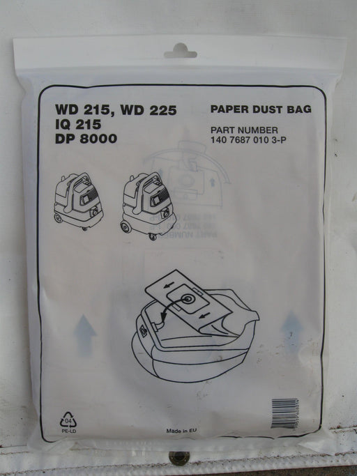 Nilfisk WD215 Wet and Dry Vacuum Cleaner Dustbags Pack of 3 SEE 147-0745-010 - TVD The Vacuum Doctor