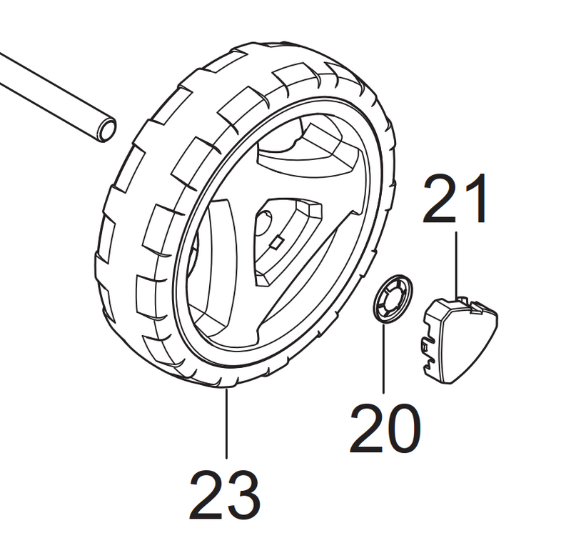 Nilfisk and Gerni Super 130.3 135.3 140.3 145.3 150.3 and 160.3 Domestic Pressure Washer Wheel Only - No Fittings