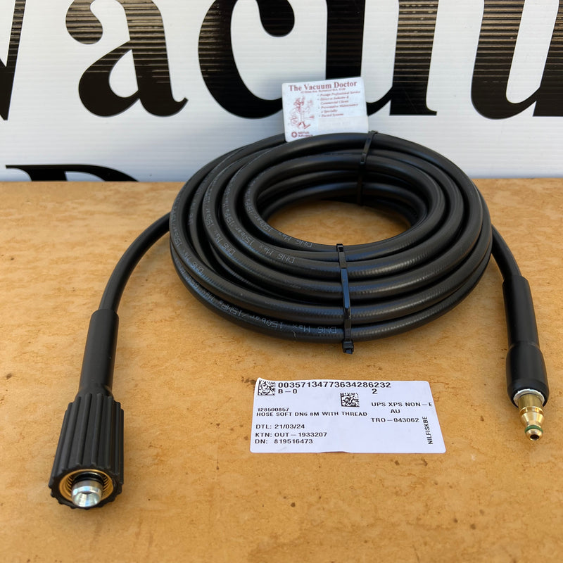 Nilfisk C125.4 Domestic Pressure Washer 8 Meter DN6 Steel Braided Hose For Reel