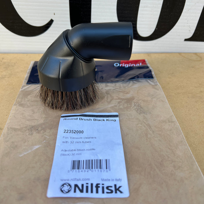 Nilfisk and Tellus Vacuum Cleaner Genuine Turnable 32mm Round Brush In Black