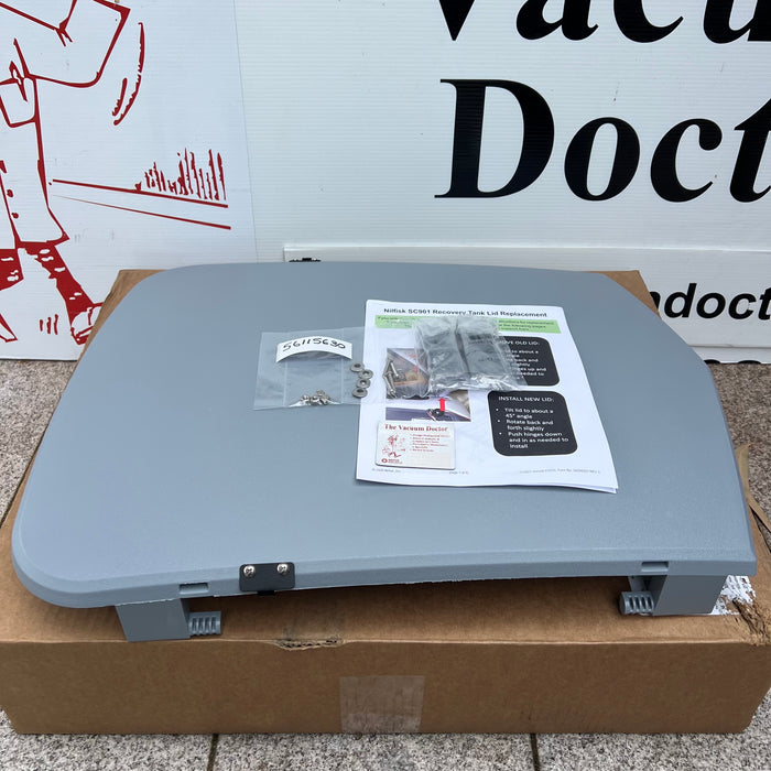 Nilfisk SC900 and SC901 Battery Floor Scrubber Replacement Recovery Tank Cover In Grey