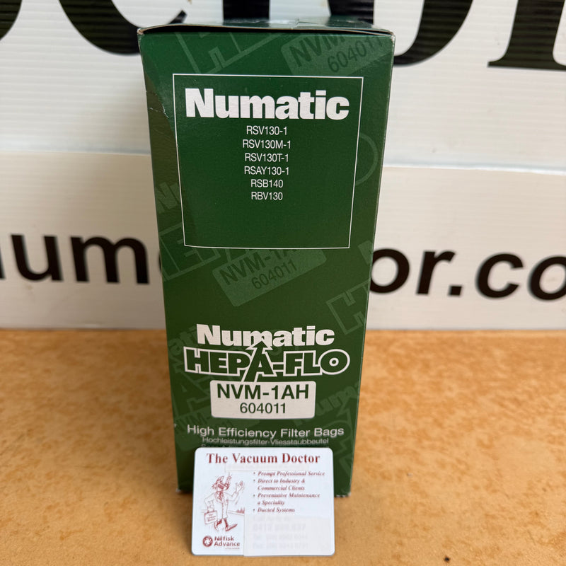 Numatic RSB150NXH and RucSac Vac HEPA-FLO Backpack Vacuum Cleaner Synthetic Dustbags Box Of 10