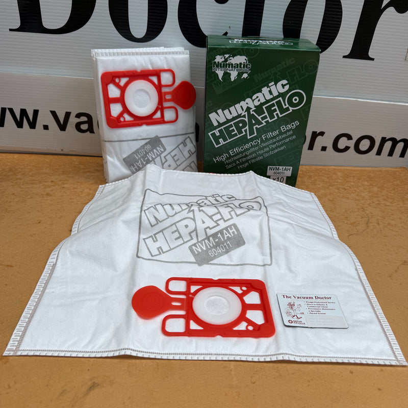 Numatic RSB150NXH and RucSac Vac HEPA-FLO Backpack Vacuum Cleaner Synthetic Dustbags Box Of 10