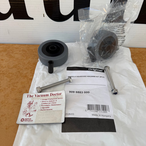 Nilfisk BA531D and Nilfisk CA531 Floor Scrubber Replacement 60 x 20 Support Wheel Kit Of Two - The Vacuum Doctor