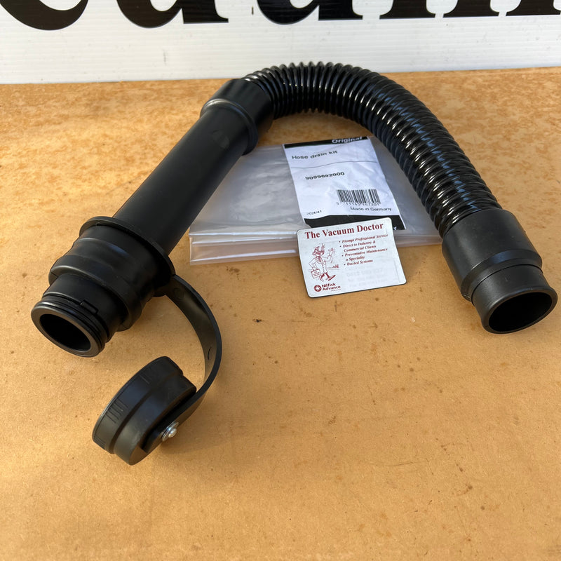 Nilfisk BA410 and CA410 and SC400 Floor Scrubber Recovery Tank Black Dump Hose - The Vacuum Doctor
