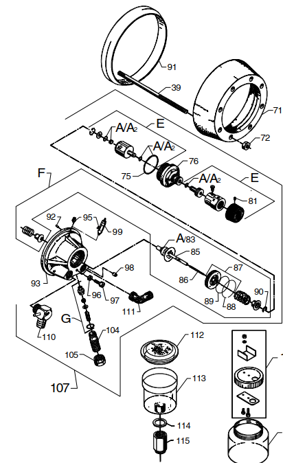 KEW ALTO and Gerni Pressure Washer 03/C3VA Auto Stop/Start By-Pass Repair Kit F