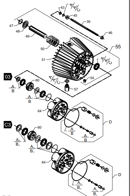 KEW ALTO and Gerni Pressure Washer 03 Pump Reduced Service Kit Of Seals and O Rings B