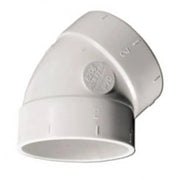 Central Ducted Vacuum Cleaner System White 45 degree 50mm PVC Elbow - The Vacuum Doctor