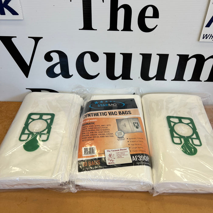Henry (Numatic) and Hetty Style Vacuum Cleaner Synthetic Dustbags Pack Of 10