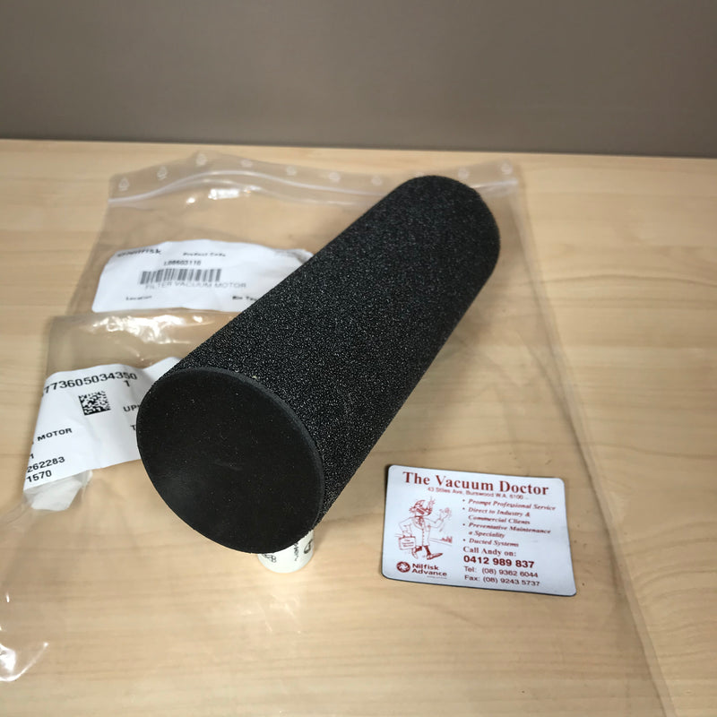 Nilfisk CA340 and Advance Micromatic Floor Scrubber Cylindrical Vacuum Motor PreFilter