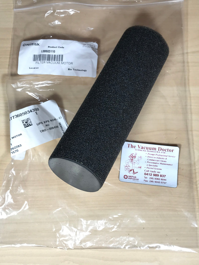 Nilfisk CA340 and Advance Micromatic Floor Scrubber Cylindrical Vacuum Motor PreFilter
