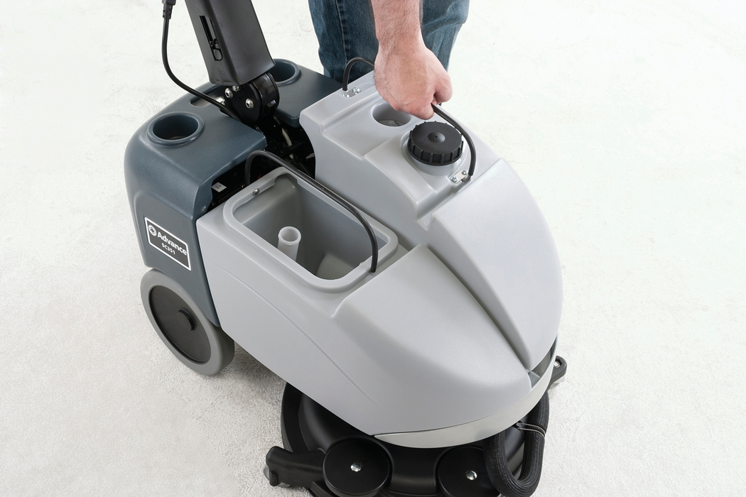 Nilfisk SC351 Walk Behind Battery Floor Scrubber 11 Litre Grey Plastic Recovery Tank - No Handle