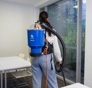 New Series Lighter PACVAC Superpro Backpack Commercial Vacuum Cleaner 1000W Single Stage Flow Thru Motor - The Vacuum Doctor