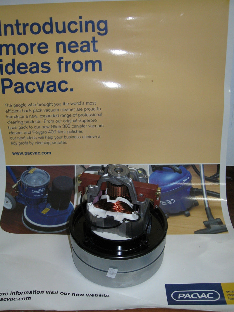 Genuine PACVAC Superpro Backpack Commercial Vacuum Cleaner 1000W Single Stage Flow Thru UPGRADE Motor Kit Complete - The Vacuum Doctor