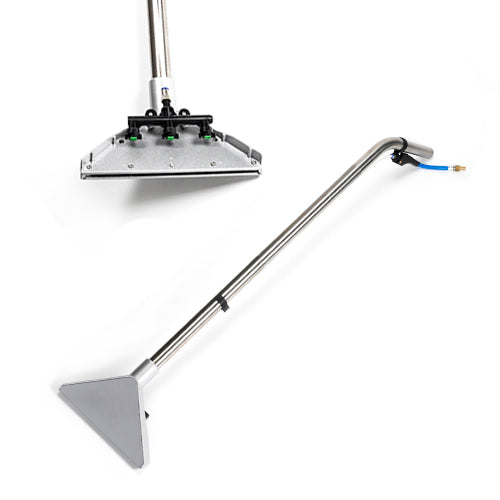 Kerrick Carpet Extraction Single Bend Stainless Steel Drag Wand With 1 Spray Nozzle And Aluminium Head
