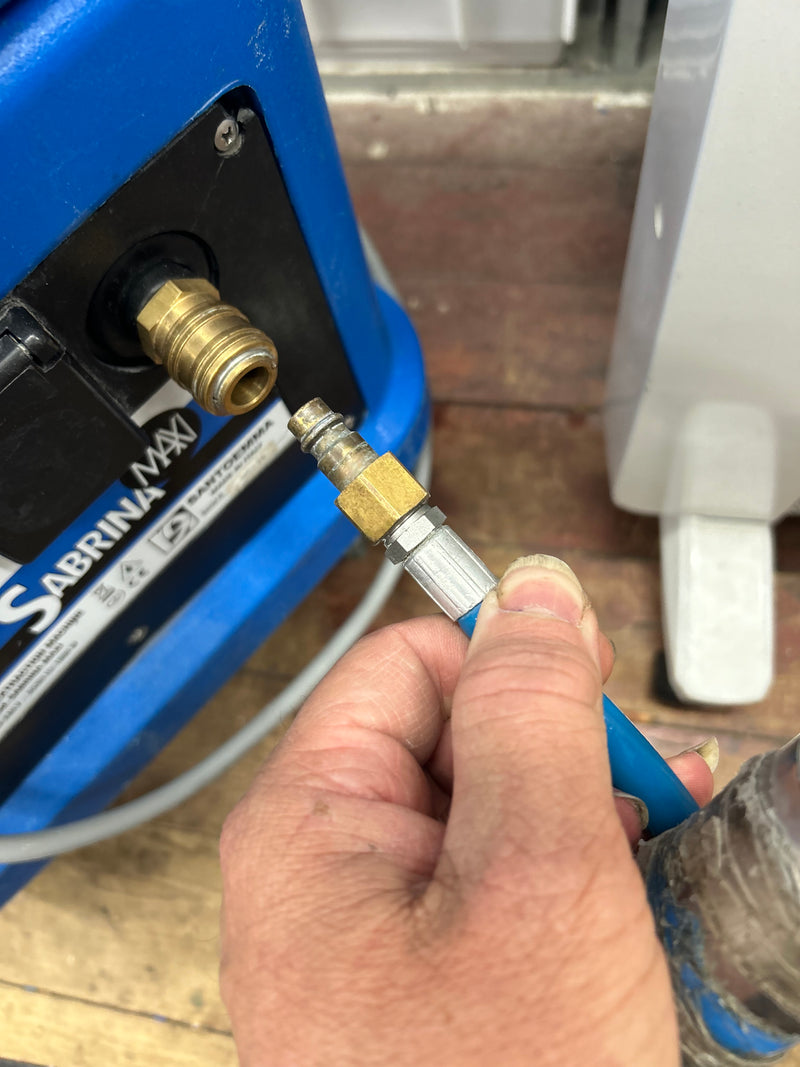 Brass 1/4" Quick Release Male Fitting For Kerrick Sabrina Solution Line and Handpiece and Wand - The Vacuum Doctor