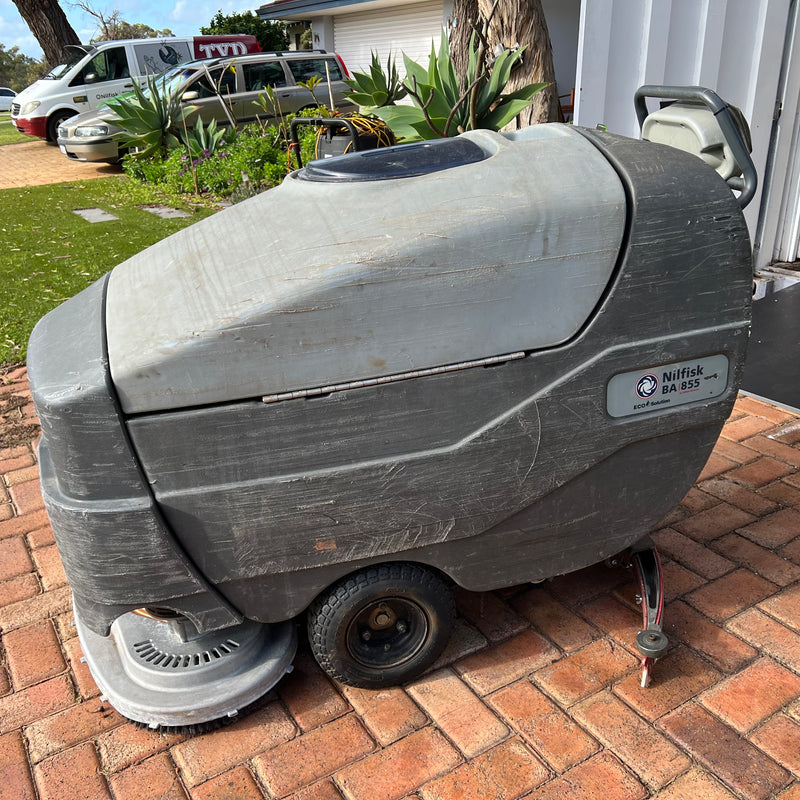 Secondhand Nilfisk BA855 36V Battery Operated Automatic Floor Scrubber Drier AS IS