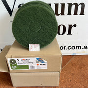 Glomesh 525mm GREEN Heavy Duty Floor Stripping And Polisher Pads BOX of 5 - The Vacuum Doctor