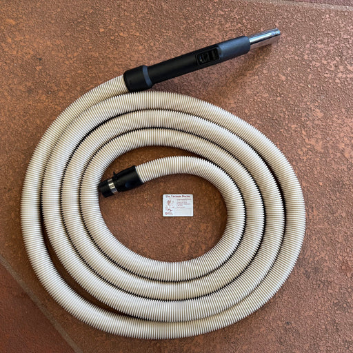 12 Metre Length 32mm Good Quality Domestic Beige Ducted Vacuum Hose Complete - The Vacuum Doctor