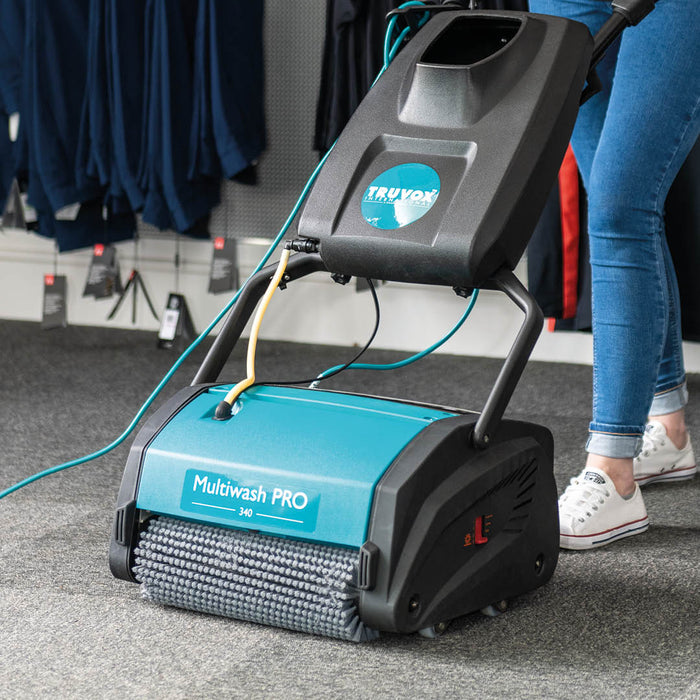 Truvox Multiwash PRO 340 Compact Floor Scrubber Carpet Cleaner With Solution Pump AND FREE TROLLEY!!