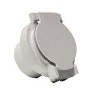 White Utility Valve With Pins For Autostart Of Built-In Central Ducted Vacuum Cleaner System - The Vacuum Doctor