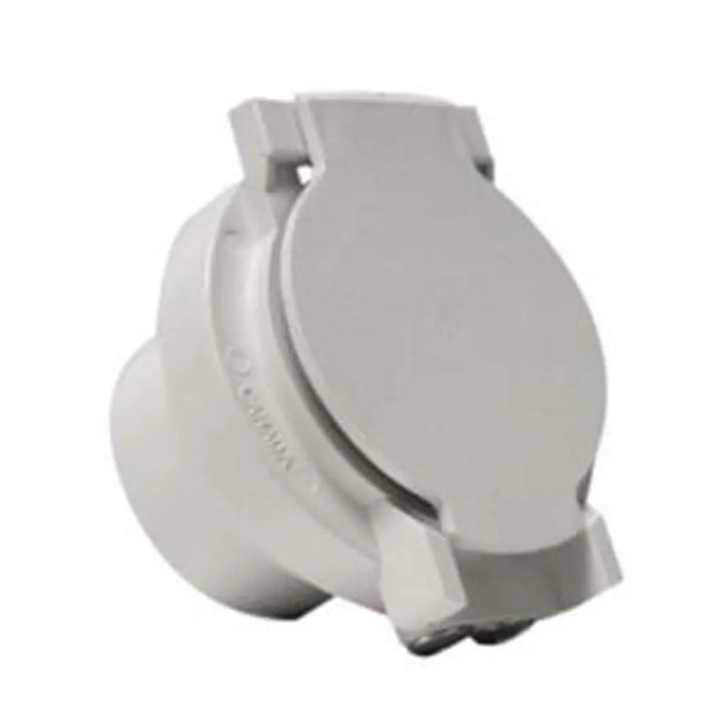 White Utility Valve With Pins For Autostart Of Built-In Central Ducted Vacuum Cleaner System - The Vacuum Doctor