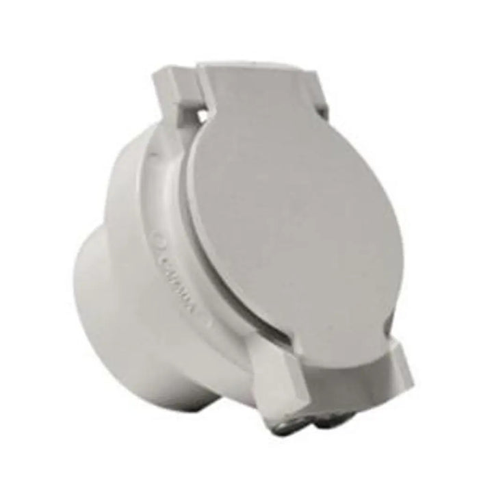 White Utility Valve With Pins For Autostart Of Built-In Central Ducted Vacuum Cleaner System