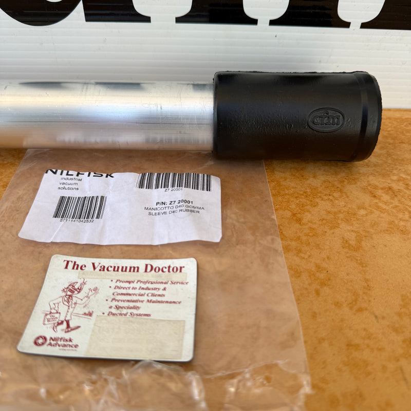 NilfiskCFM Industrial Vacuum Cleaner 40mm Black Rubber Air-Hose Sleeve - The Vacuum Doctor