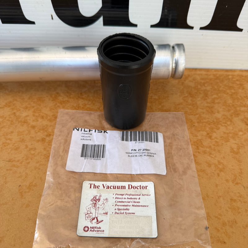 NilfiskCFM Industrial Vacuum Cleaner 40mm Black Rubber Air-Hose Sleeve - The Vacuum Doctor