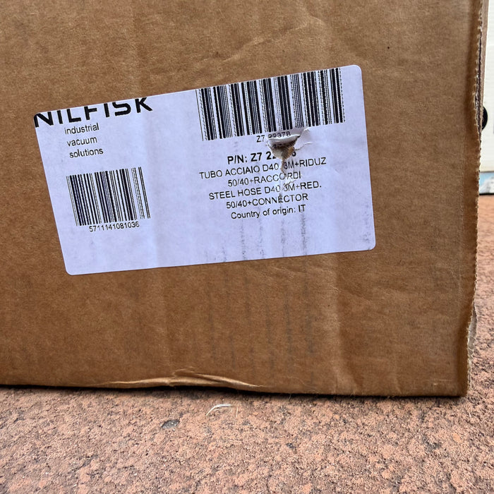 NilfiskCFM 40mm Steel Vacuum Cleaner 3 Meter Hose For Hot Work In Bakeries and Crematoriums