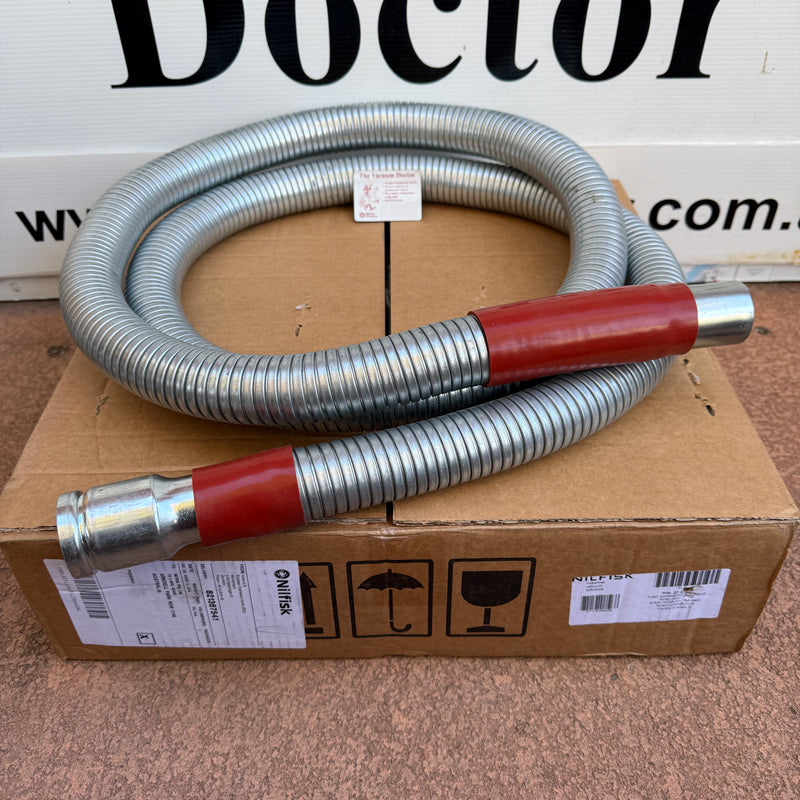 NilfiskCFM 40mm Steel Vacuum Cleaner 3 Meter Hose For Hot Work In Bakeries and Crematoriums - The Vacuum Doctor