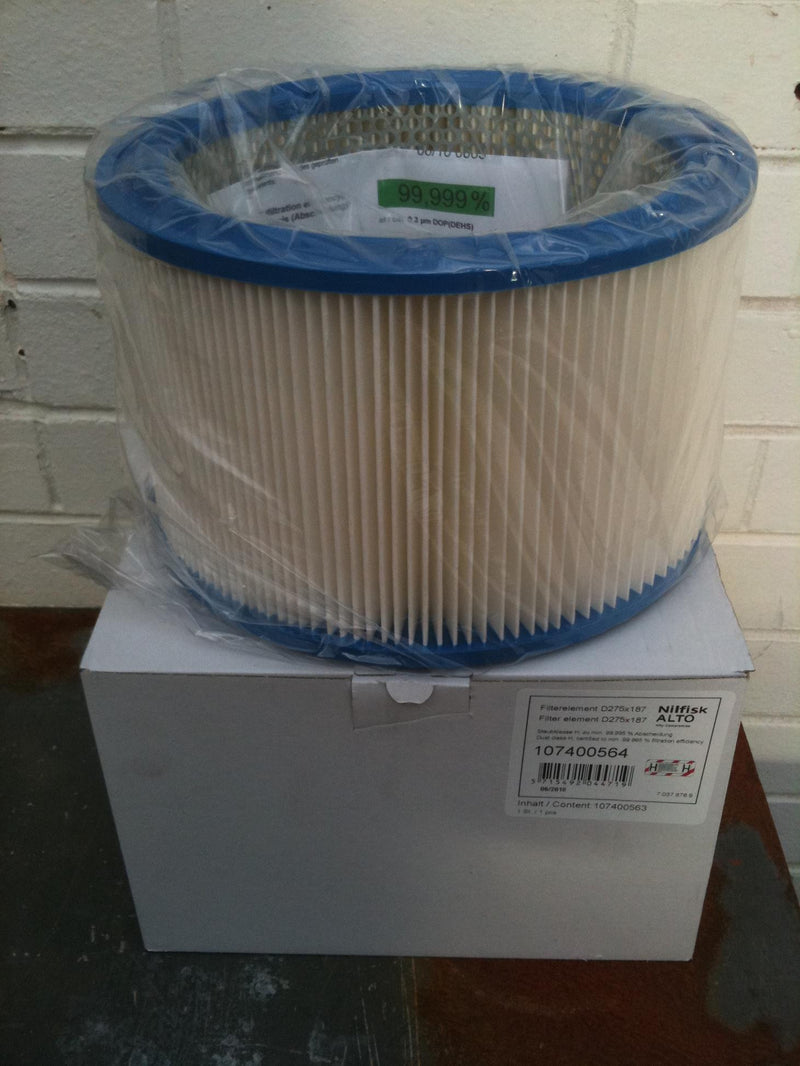 Nilfisk IVB7H and IVB5H and Attix 5 and 7 Type H Pleated Vacuum Filter - TVD The Vacuum Doctor