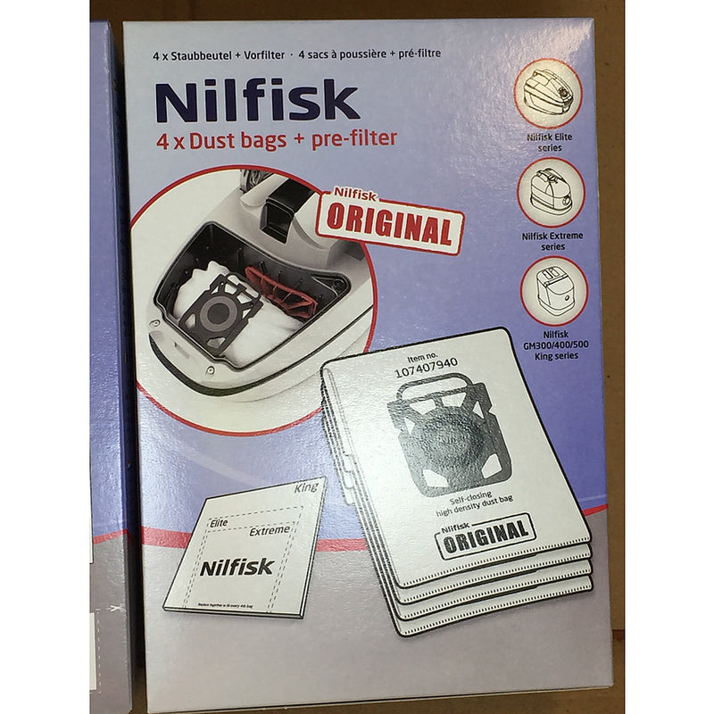 Sacchetti Per Aspirapolvere Nilfisk GM200-GM500 - Confezione Da 15 Con Sacchetti Per Aspirapolvere Nilfisk GM200-GM500 - Confezione Da 15 Con