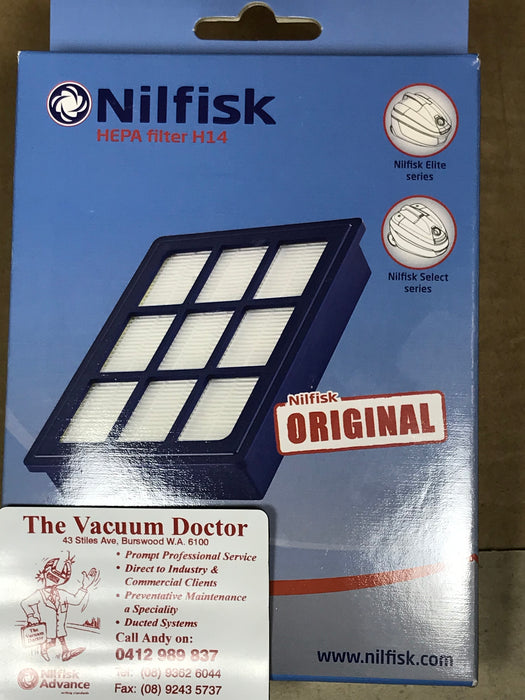 Nilfisk Select and Power P40 Vacuum Cleaner Series Top Grade H14 HEPA Filter - TVD The Vacuum Doctor