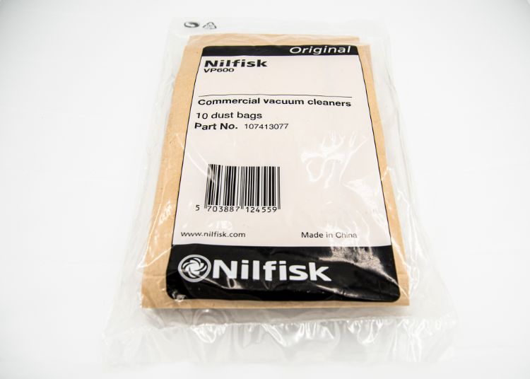 Nilfisk VP600 Paper Commercial Vacuum Cleaner Dustbags Packet Of Ten