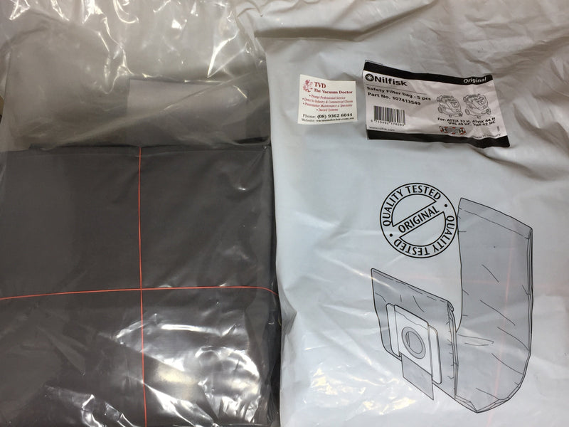 Nilfisk VHS 42 L30 HC and L40 HC TYPE H Vacuum Cleaner Safety Bags For Asbestos - TVD The Vacuum Doctor