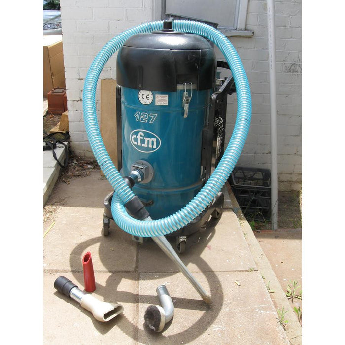NilfiskCFM Industrial Vacuum Cleaner 3m x 70mm Polyurethane Hose With Rubber Cuffs - The Vacuum Doctor