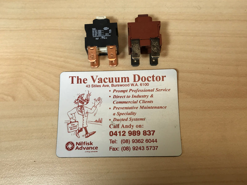 Nilfisk Viking GD110 Commercial Vacuum Cleaner 4 Pole Push Switch - TVD The Vacuum Doctor