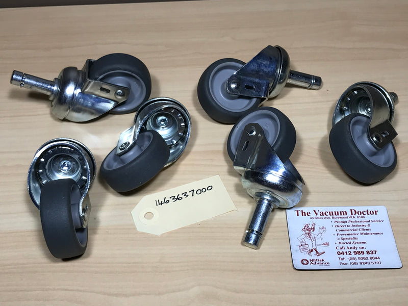 Nilfisk SM800 and ALTO Floortec 480M Pedestrian Sweeper Swivel Castor Wheel - TVD The Vacuum Doctor