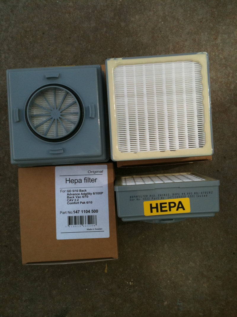 Nilfisk GD5 Backpack Vacuum Cleaner H13 HEPA Filter - TVD The Vacuum Doctor