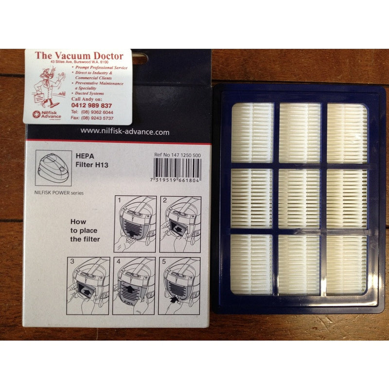 Nilfisk Power P40 Vacuum Cleaner Series Upgraded H13 HEPA Filter - TVD The Vacuum Doctor