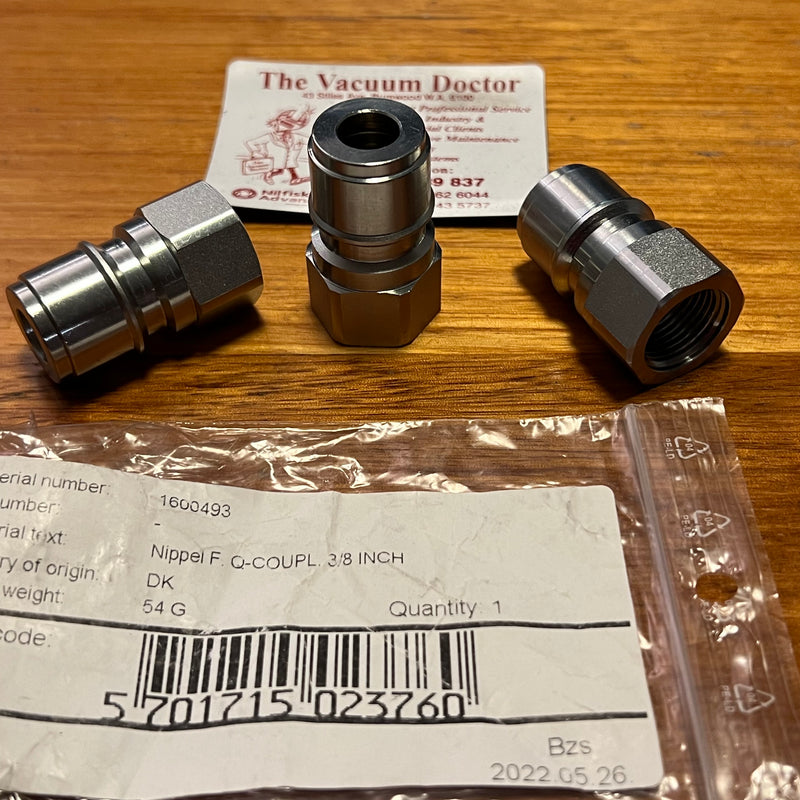 Nilfisk Gerni 3/8" Quick Couple Nipple For Professional Pressure Washer HP Hoses and Accessories