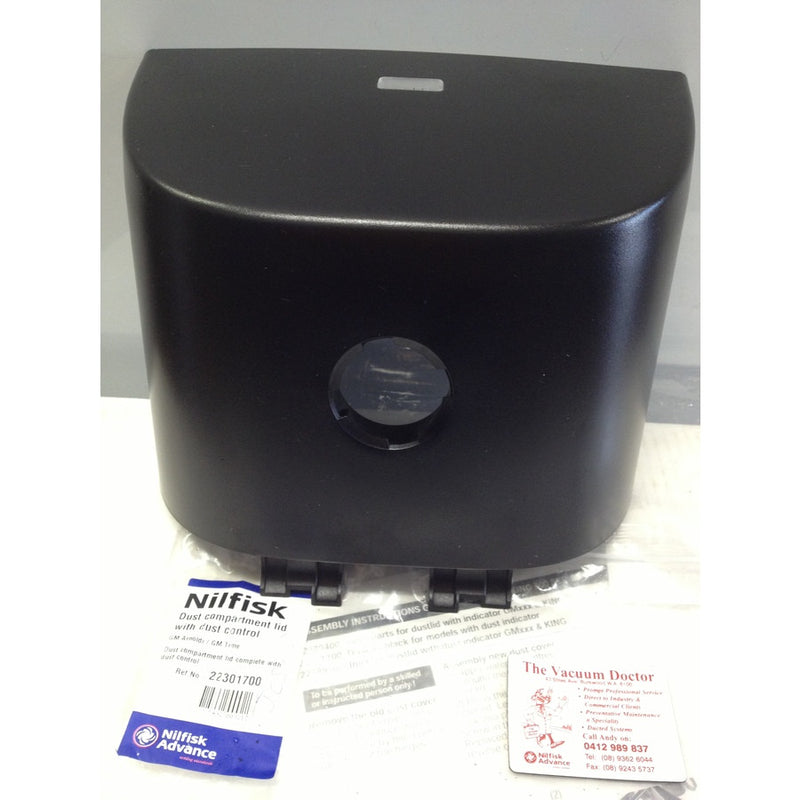 Nilfisk GM500 King Black Front Cover With Dustbag Indicator OBSOLETE - TVD The Vacuum Doctor