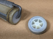 Nilfisk Vacuum Cleaner 32 and 38mm Aluminium Wheeled Floor Nozzle Wheel Kit - TVD The Vacuum Doctor