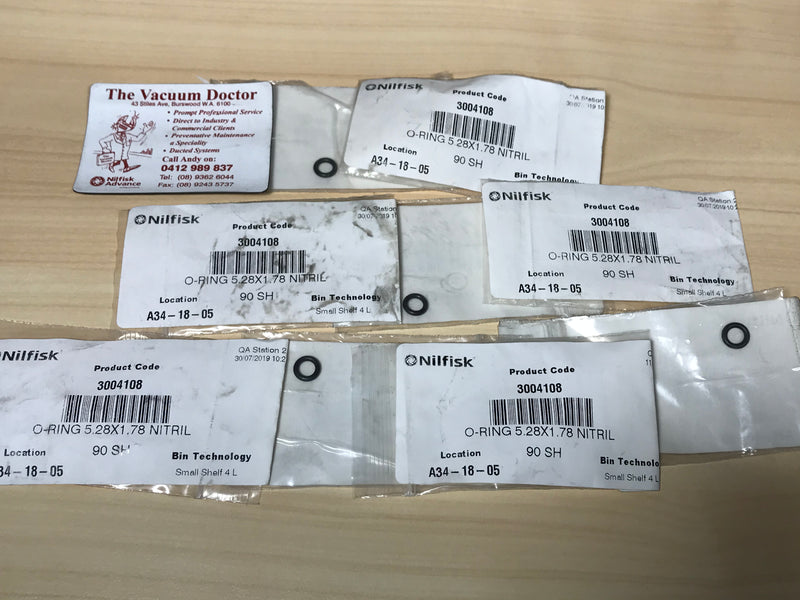 Nilfisk and Gerni 5.28 x 1.78 90SH Nitril O Ring For Pressure Washer Short HP Hose To Reel