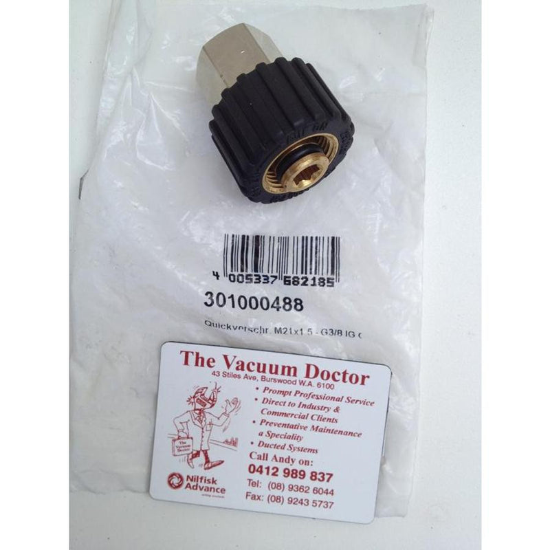 Nilfisk-ALTO and Gerni Pressure Hose Adaptor M21 x 1.5mm x 3-8 No Longer Available - The Vacuum Doctor