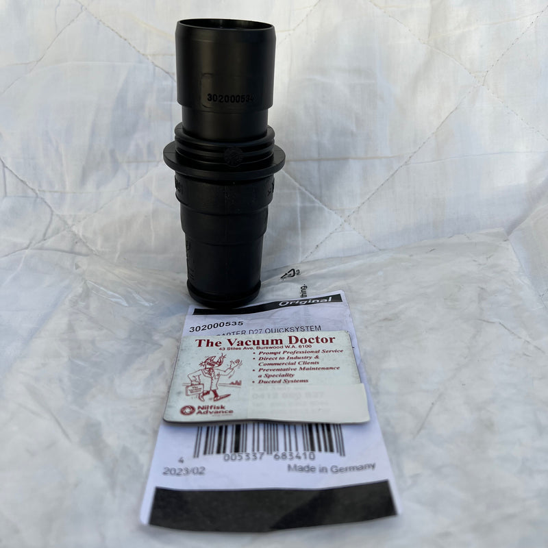 Nilfisk-Alto Vacuum Cleaner Antistatic Tool Quick System Adaptor Cuff For 27mm Plastic Hose